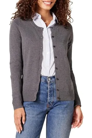 Amazon Cardigan Girocollo Leggero (Taglie Forti Disponibili) Donna, , XXL