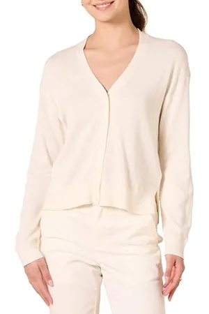Amazon Maglione Cardigan Squadrato Corto Leggero con Scollo a V Donna, , XL
