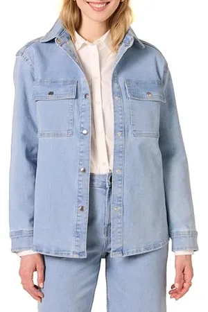 Amazon Camicia Pesante in Denim con vestibilità Oversize Donna, , XL