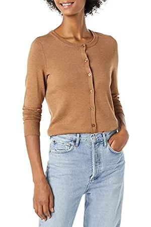 Amazon Cardigan Girocollo Leggero (Taglie Forti Disponibili) Donna, , M