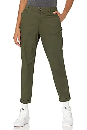 Amazon Pantaloni Kaki Aderenti A Vita Medio Alta con Gamba Affusolata (Disponibili in Taglie Forti) Donna, , 44