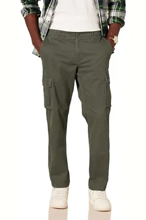 Amazon Pantaloni cargo elasticizzati dal taglio dritto (disponibili nelle taglie Big & Tall) Uomo, , 42W / 30L