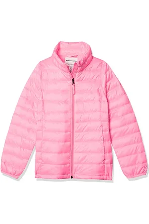 Amazon Piumino Leggero con Collo a Lupetto Impermeabile e Pieghevole Bambine e Ragazze, , 6-7 Anni