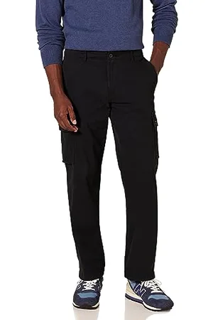 Amazon Pantaloni cargo elasticizzati dal taglio dritto (disponibili nelle taglie Big & Tall) Uomo, , 54W / 34L