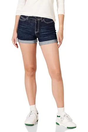 Amazon Pantaloncini Aderenti in Denim da 10 cm A Vita Media Donna, , 44