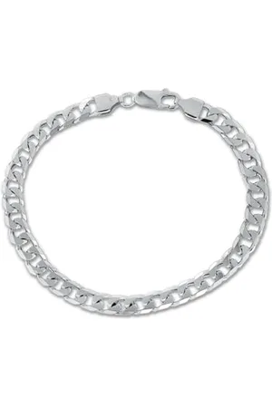 Amazon Braccialetto in Sterling con taglio a diamante, 20 cm/8"