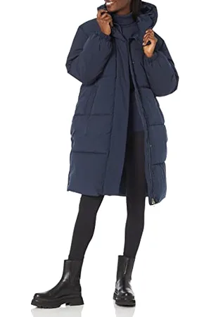 Amazon Piumino Lungo con Cappuccio Oversize (Disponibile in Taglie Forti) Donna, , XS