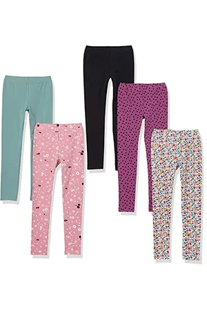 Amazon Leggings Bambine e Ragazze, Pacco da 5, , 4 Anni