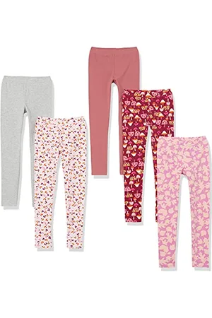Amazon Leggings Bambine e Ragazze, Pacco da 5, , 9 Anni