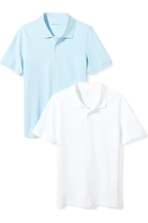 Amazon Polo in piqué a Maniche Corte Bambini e Ragazzi, Pacco da 2, , 2 Anni