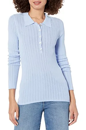 THE DROP Dara Polo a Costine Attillata in Maglia da Donna, , 5XL Plus