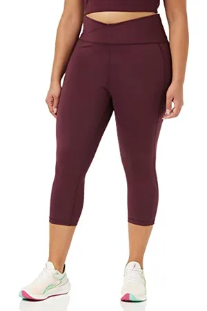 Amazon Crea i tuoi leggings Studio Sculpt a vita incrociata lunghezza capri (In precedenza Core 10) Donna, , XL Plus