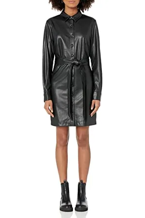 THE DROP Abito chemisier da donna Sam, in finta pelle, , XXS