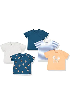 Amazon T-Shirt a Maniche Corte Unisex Bimbi, Pacco da 5, , Prematuro