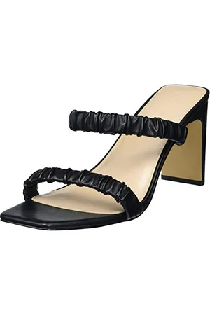 THE DROP Sandali Ainsley da donna, a punta quadrata con tacco alto, doppio cinturino, , 38.5 EU