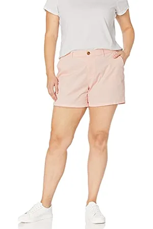 Amazon Pantaloncini Chino Elasticizzati con Cucitura Interna da 12,7 cm con Tasche (Disponibili in Taglie Forti) Donna, , 62 Plus