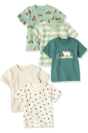 Amazon T-Shirt a Maniche Corte Unisex Bimbi, Pacco da 5, , Prematuro