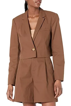 THE DROP Karina Cropped Boxy Blazer, , XL