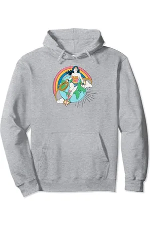 Amazon DC Comics Wonder Woman Lasso Rainbow World Felpa con Cappuccio