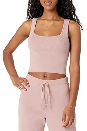THE DROP Angelica Canotta Corta con Ampio Scollo Supermorbida da Donna, , 5XL Plus