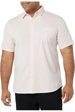 Amazon Camicia in Popeline a Maniche Corte Slim Uomo, , M