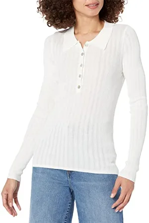 THE DROP Dara Polo a Costine Attillata in Maglia da Donna, , 4XL Plus