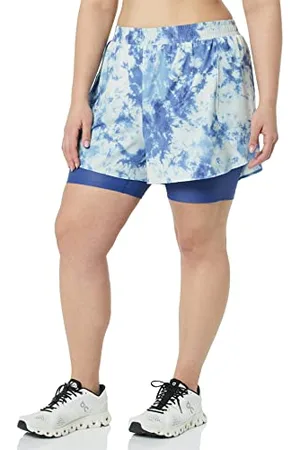 Amazon Pantaloncini da Corsa in Tessuto Elasticizzato a Doppio Strato Donna, , 5XL Plus