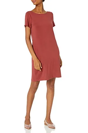 Amazon Abito al Ginocchio in Jersey con Scollo a Ballerina sulla Schiena dalla vestibilità Regolare (precedentemente Daily Ritual) Donna, , XL