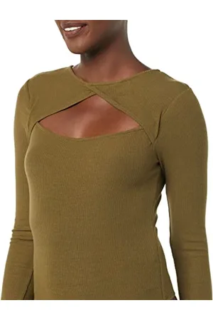 Amazon Body a Maniche Lunghe a Costine Sottili con Intaglio (in precedenza Daily Ritual) Donna, , XL