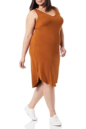 Amazon Abito al Ginocchio in Jersey Regular Fit Senza Maniche con Scollo a V (precedentemente Daily Ritual) Donna, , L