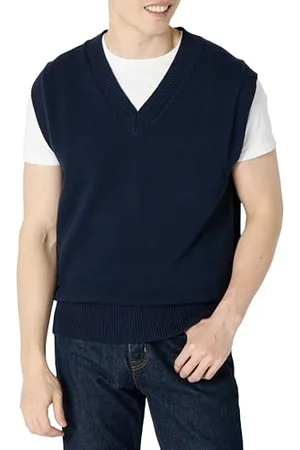 Amazon Gilet Smanicato con Scollo a V dalla vestibilità Rilassata Uomo, , L