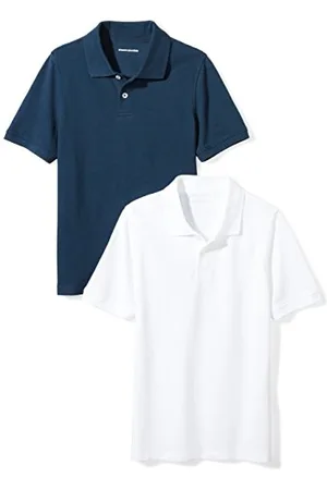 Amazon Polo in piqué a Maniche Corte Bambini e Ragazzi, Pacco da 2, , 4 Anni