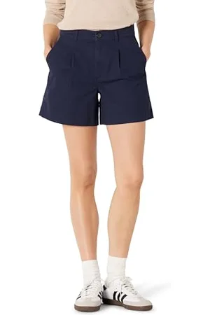 Amazon Pantaloncini con Elastico sul Retro a Vita Alta, vestibilità Comoda Donna, , 48