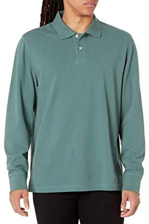 Amazon Polo vestibilità Regolare in piqué a Maniche Lunghe Uomo, , XXL