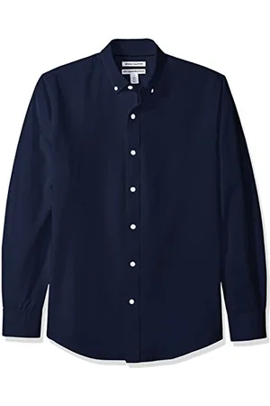 Amazon Camicia Oxford a Maniche Lunghe Slim Uomo, , M