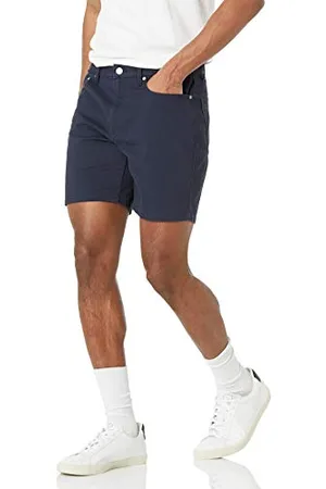 Amazon Pantaloncini a 5 tasche elasticizzati con cuciture interne vestibilità aderente interno gamba 23 cm Uomo, , 32W