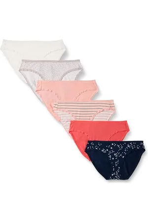 Amazon Slip Bikini in Cotone (Disponibile in Taglie Forti) Donna, Pacco da 6, , 50