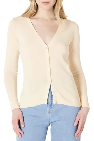 Amazon Cardigan leggero girocollo (disponibile in taglie forti) Donna, , L