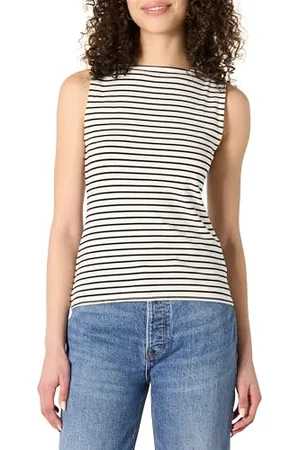 Amazon Canotta A Strati Slim-fit In Maglia A Costine Con Scollo A Barchetta Donna, , XXS