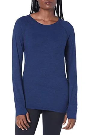 Amazon Maglia Girocollo a Maniche Lunghe Elasticizzata Tecnica Spazzolata (Taglie Forti Disponibili) Donna, , L