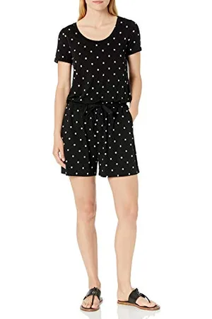Amazon Pagliaccetto a Maniche Corte con Scollo Ampio Donna, , XXL