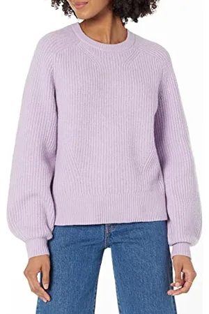 Amazon Maglione a costine a girocollo Donna, , XL