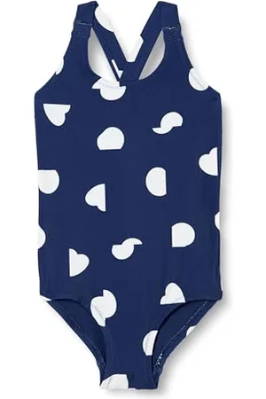Amazon Costume da Bagno Intero con Incrocio sulla Schiena Bambine e Ragazze, , 9 Anni