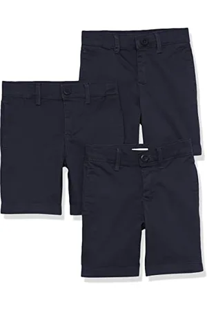 Amazon Bermuda Senza Pence in Tessuto Stile Uniforme - colori fuori produzione Bambini e ragazzi, Pacco da 3, , 8 anni Plus