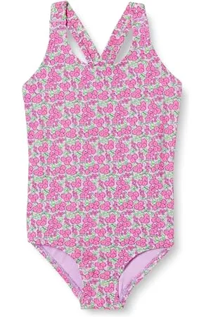 Amazon Costume da Bagno Intero con Incrocio sulla Schiena Bambine e Ragazze, , 4 Anni