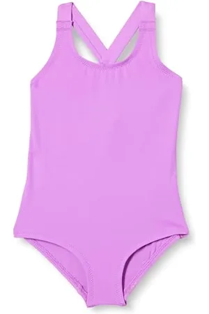 Amazon Costume da Bagno Intero con Incrocio sulla Schiena Bambine e Ragazze, , 4 Anni