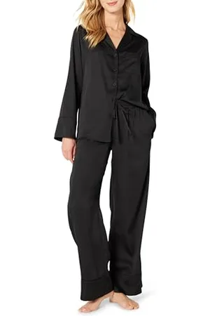 Amazon Set Pigiama in Raso con Maglia e Pantaloni Donna, , XXL