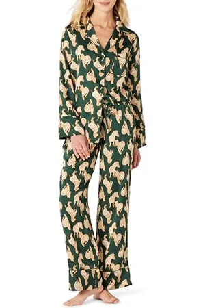 Amazon Set Pigiama in Raso con Maglia e Pantaloni Donna, , XXL