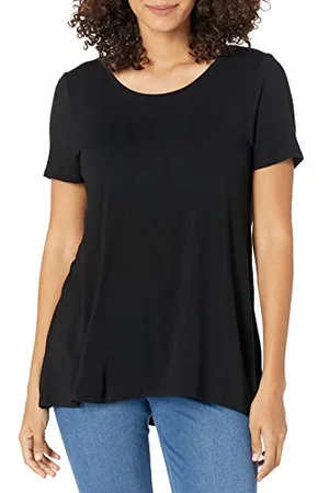 Amazon Maglietta a Maniche Corte con Scollo Rotondo, vestibilità Comoda (Taglie Forti Disponibili) Donna, , M