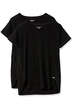 Amazon T-Shirt Girocollo Leggera Studio con vestibilità Comoda (Disponibile in Taglie Forti) Donna, Pacco da 2, , M